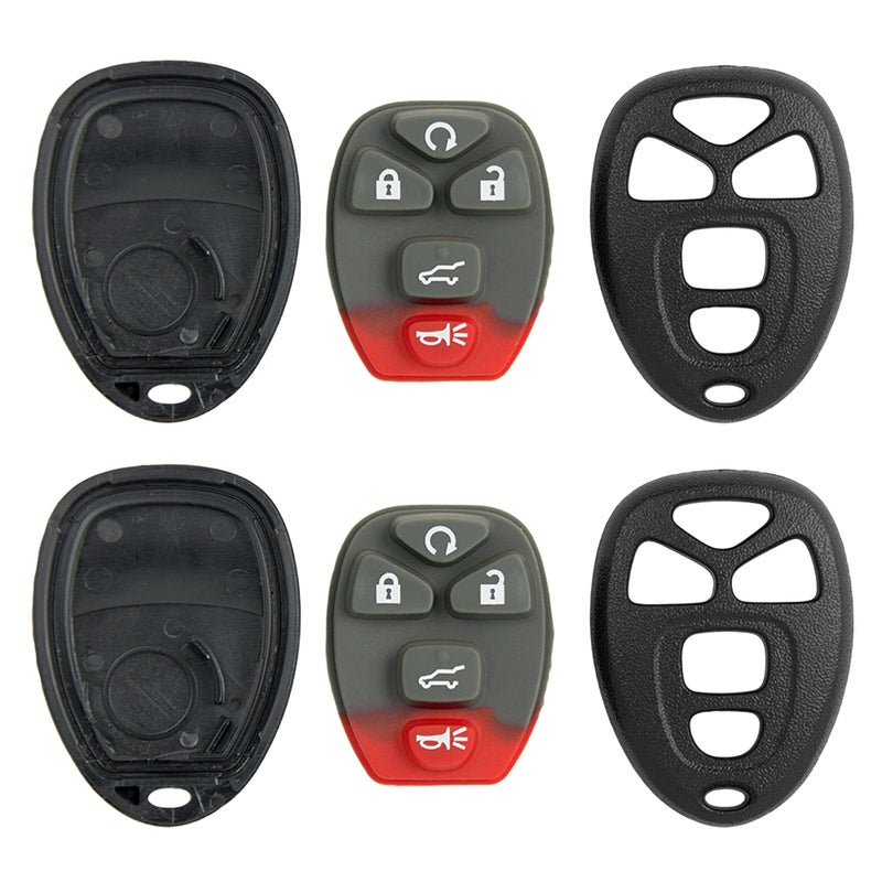 Keyless2Go Replacement for New Shell Case and 5 Button Pad for Remote Key Fob with FCC OUC60270 - Shell ONLY (2 Pack) - Image 1